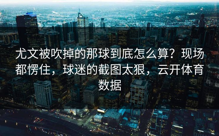 尤文被吹掉的那球到底怎么算？现场都愣住，球迷的截图太狠，云开体育数据
